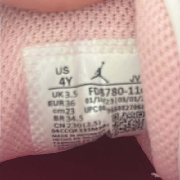 Air Jordan “Barbie” Pink and White High-Top Sneakers - Picture 5 of 5